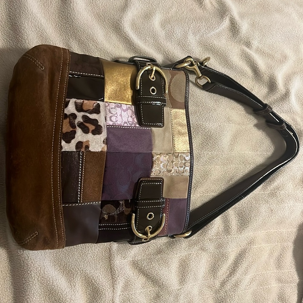 Classic patchwork coach bag